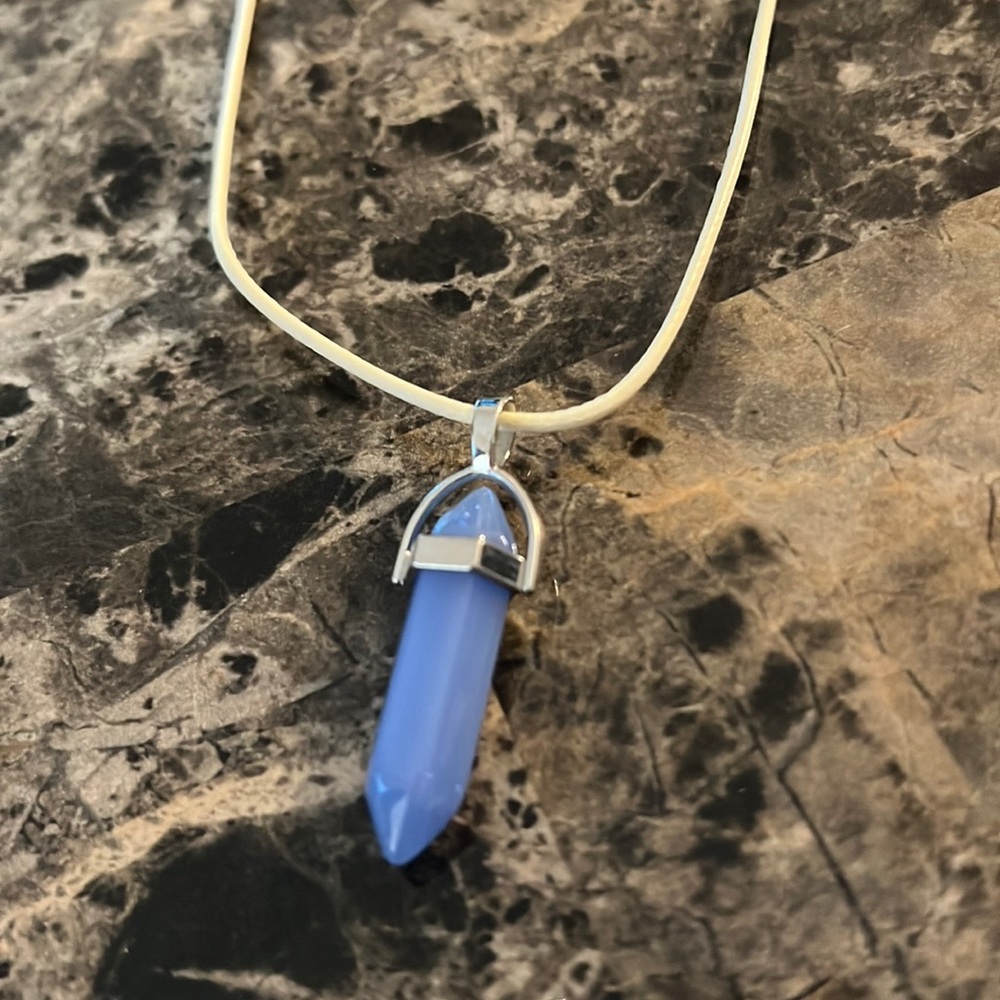 Handmade Hexagon Natural Stone Crystal Necklace